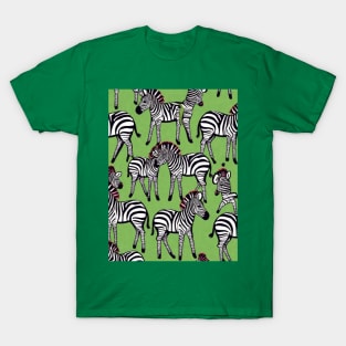 Zebra pattern green decor gift ideas T-Shirt